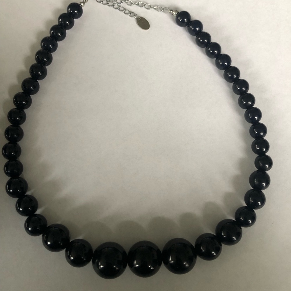 Black beaded necklace